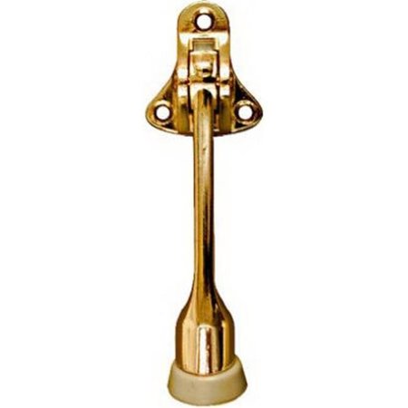 EAT-IN N184-259 4 in. Bright Brass Finish Kick Down Door Stop EA567749